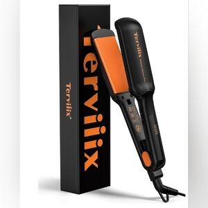 Flat Iron for Thick Curly Hair 2" Ceramic Straightener 300°F-450°F Auto Shut Off